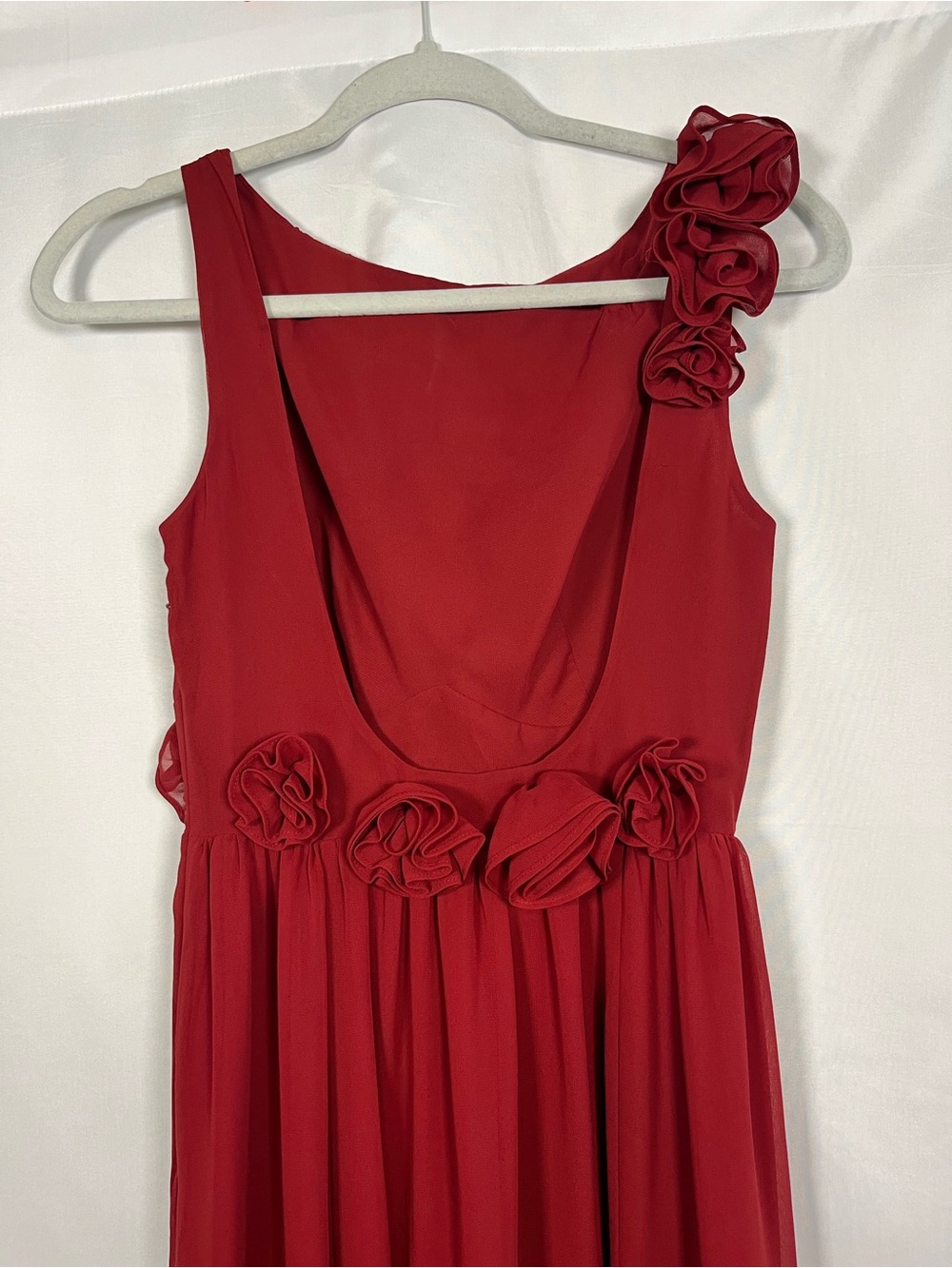 Reformation x NYC ballet dreamy collab 3D rosette maxi dress side slit sz 2 - Picture 6 of 11